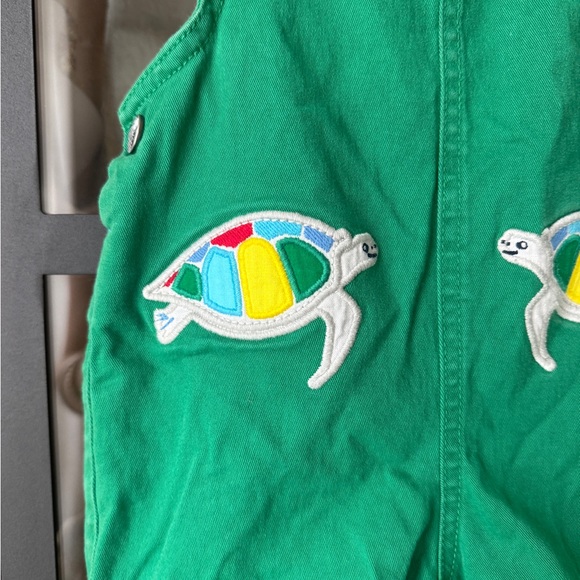 Baby Boden turtle applique overalls shortall romper mini toddler boy embroidered - Picture 4 of 6